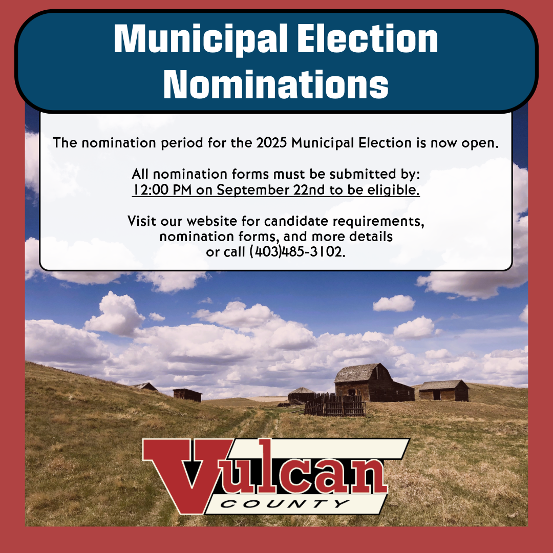 Nominations for 2025 Municipal Election
